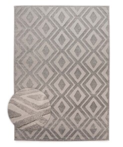 Tapis scandinave - Contour Diamond gris - overzicht