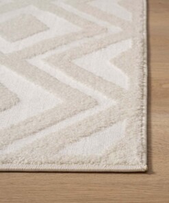 Tapis de couloir scandinave - Contour Diamond crème - close up, thumbnail Tapis de couloir scandinave - Contour Diamond crème - close up, thumbnail