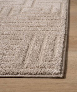Tapis de couloir scandinave - Contour Gem beige - close up, thumbnail