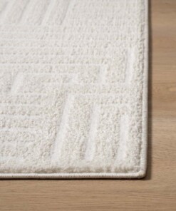 Tapis scandinave - Contour Gem Crème - close up