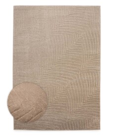 Tapis de couloir scandinave - Contour Leaf beige - overzicht, thumbnail