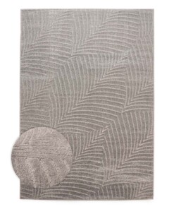Tapis scandinave - Contour Leaf gris - overzicht