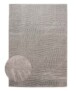 Tapis scandinave - Contour Leaf gris - overzicht, thumbnail