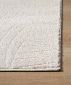 Tapis scandinave - Contour Leaf Crème - close up, thumbnail Tapis scandinave - Contour Leaf Crème - close up, thumbnail