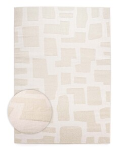 Tapis Carré scandinave - Contour Stone Crème - overzicht
