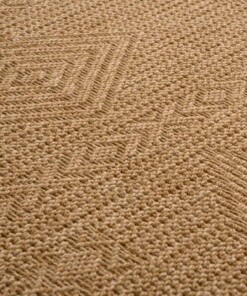 Tapis de balcon aspect jute - bohème Bliss beige - close up