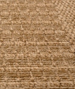 Tapis de balcon aspect jute - bohème Stripe beige - close up