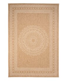 Tapis d'extérieur aspect jute - bohème Mandala beige/blanc - overzicht, thumbnail Tapis d'extérieur aspect jute - bohème Mandala beige/blanc - overzicht, thumbnail