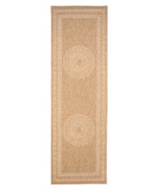 Tapis de balcon aspect jute - bohème Mandala beige/blanc - overzicht, thumbnail Tapis de balcon aspect jute - bohème Mandala beige/blanc - overzicht, thumbnail