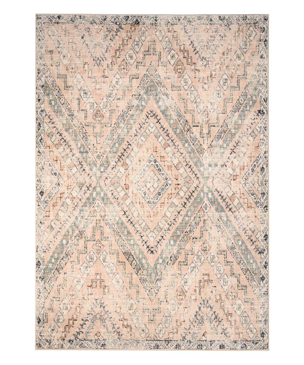 Tapis bohème - Fancy Riya rose/vert - overzicht Tapis bohème - Fancy Riya rose/vert - overzicht