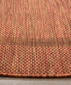 Tapis d'extérieur Rond - Sunset terracota - close up