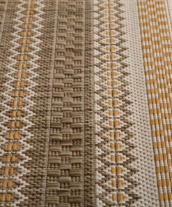 Tapis d'extérieur rayé - Coastal Path beige - close up