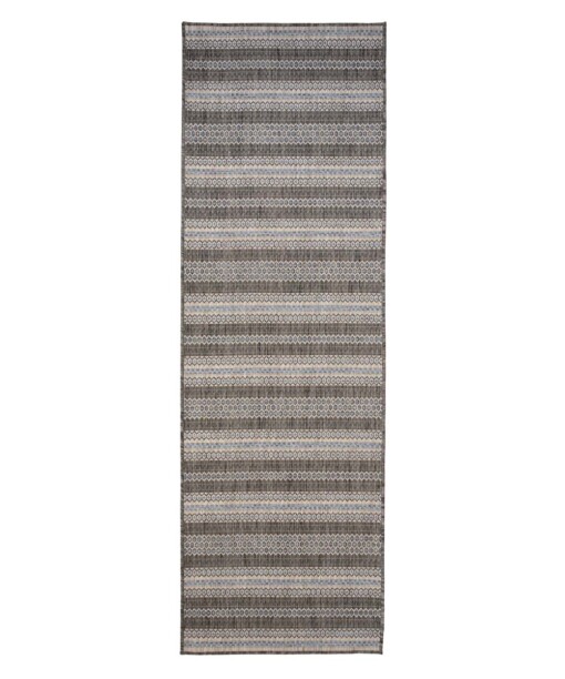 Tapis de balcon rayé - Coastal Path noir/bleu - overzicht