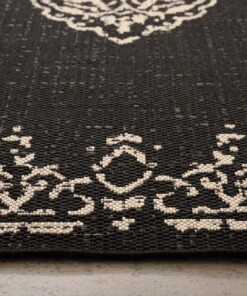 Tapis de balcon vintage - Coastal Bay noir/blanc - close up