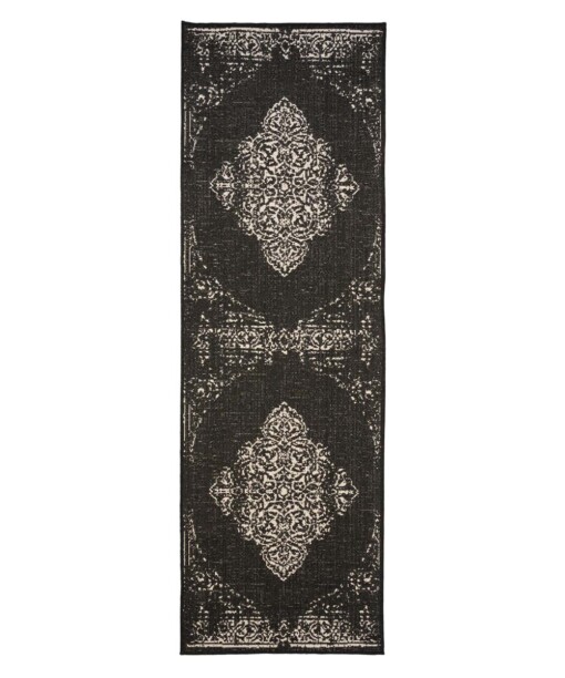 Tapis de balcon vintage - Coastal Bay noir/blanc - overzicht