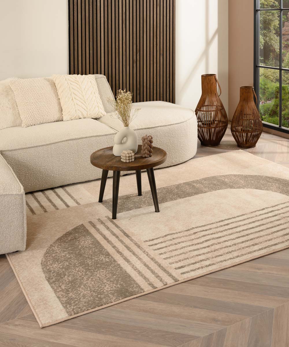 Tapis abstrait - Ease Echo beige Tapis abstrait - Ease Echo beige