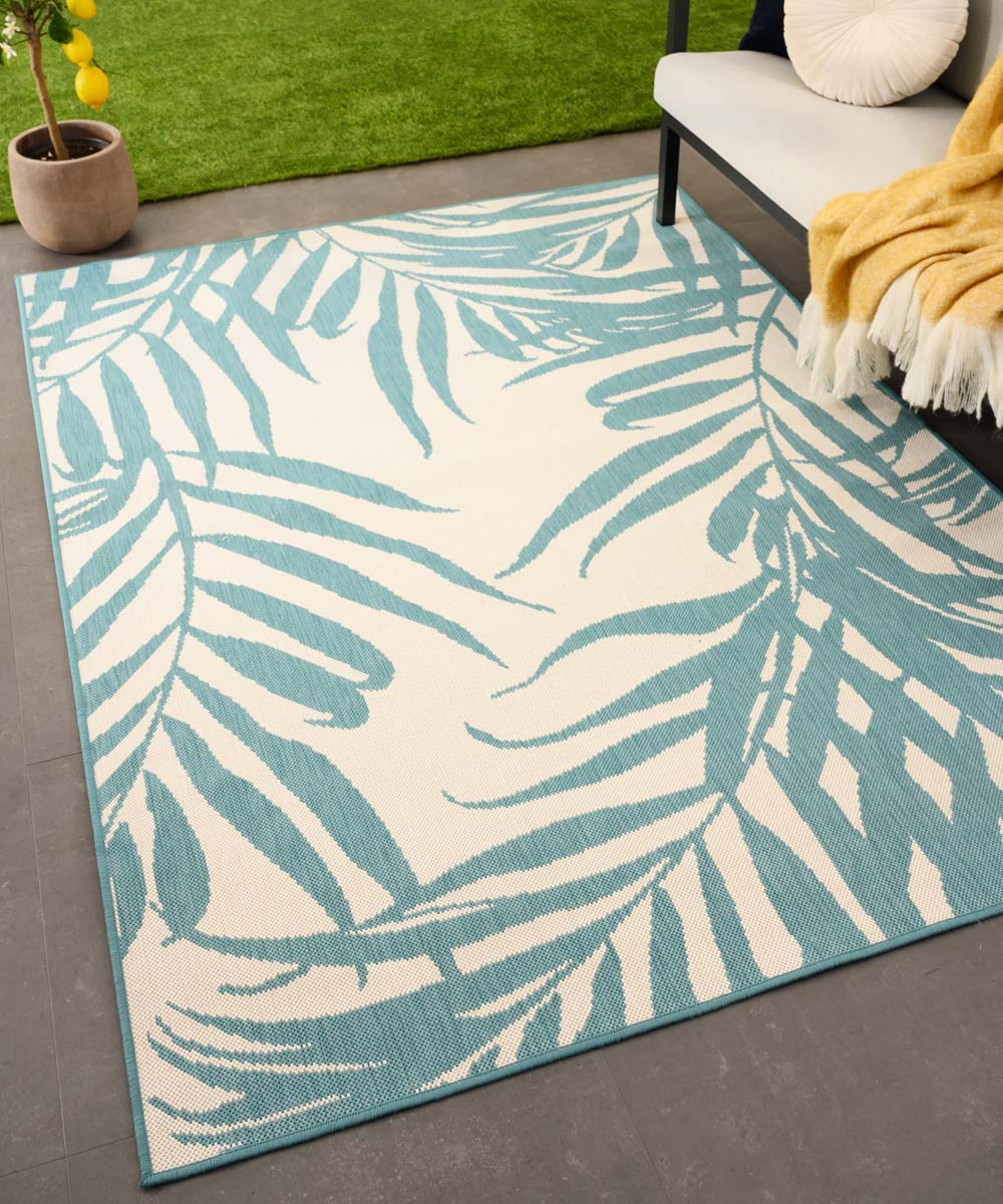 Tapis extérieur palmier - Flip Coco turquoise Tapis extérieur palmier - Flip Coco turquoise