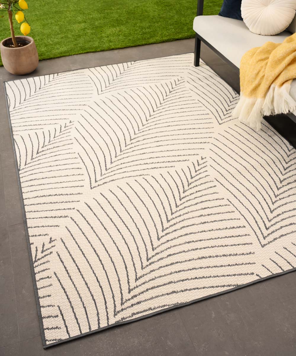 Tapis extérieur palmier - Flip Leaf gris Tapis extérieur palmier - Flip Leaf gris