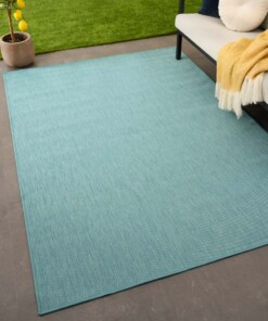Tapis extérieur uni - Flip turquoise
