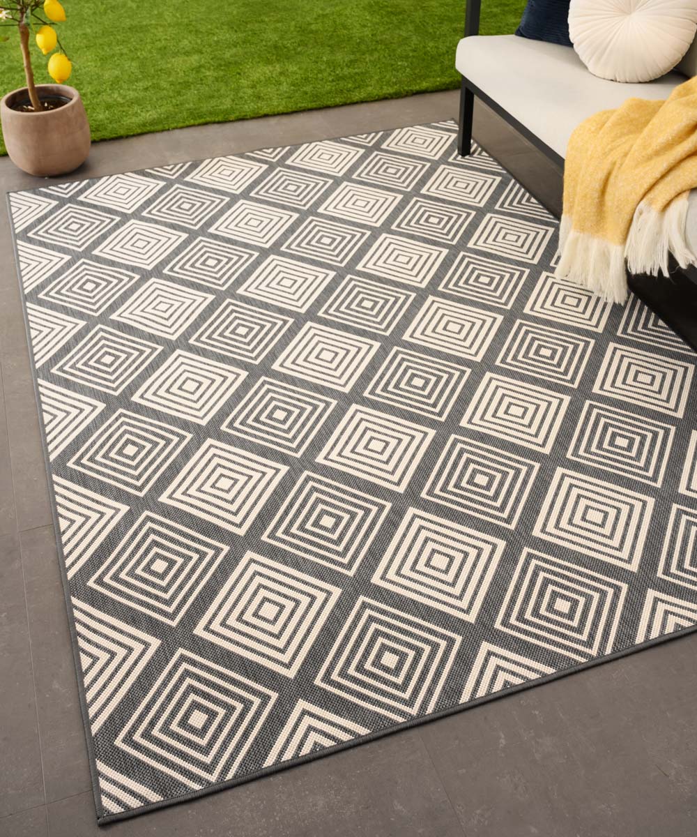 Tapis extérieur losanges - Flip Gem gris Tapis extérieur losanges - Flip Gem gris