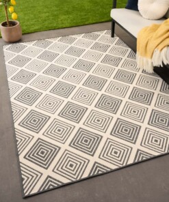 Tapis extérieur losanges - Flip Gem gris