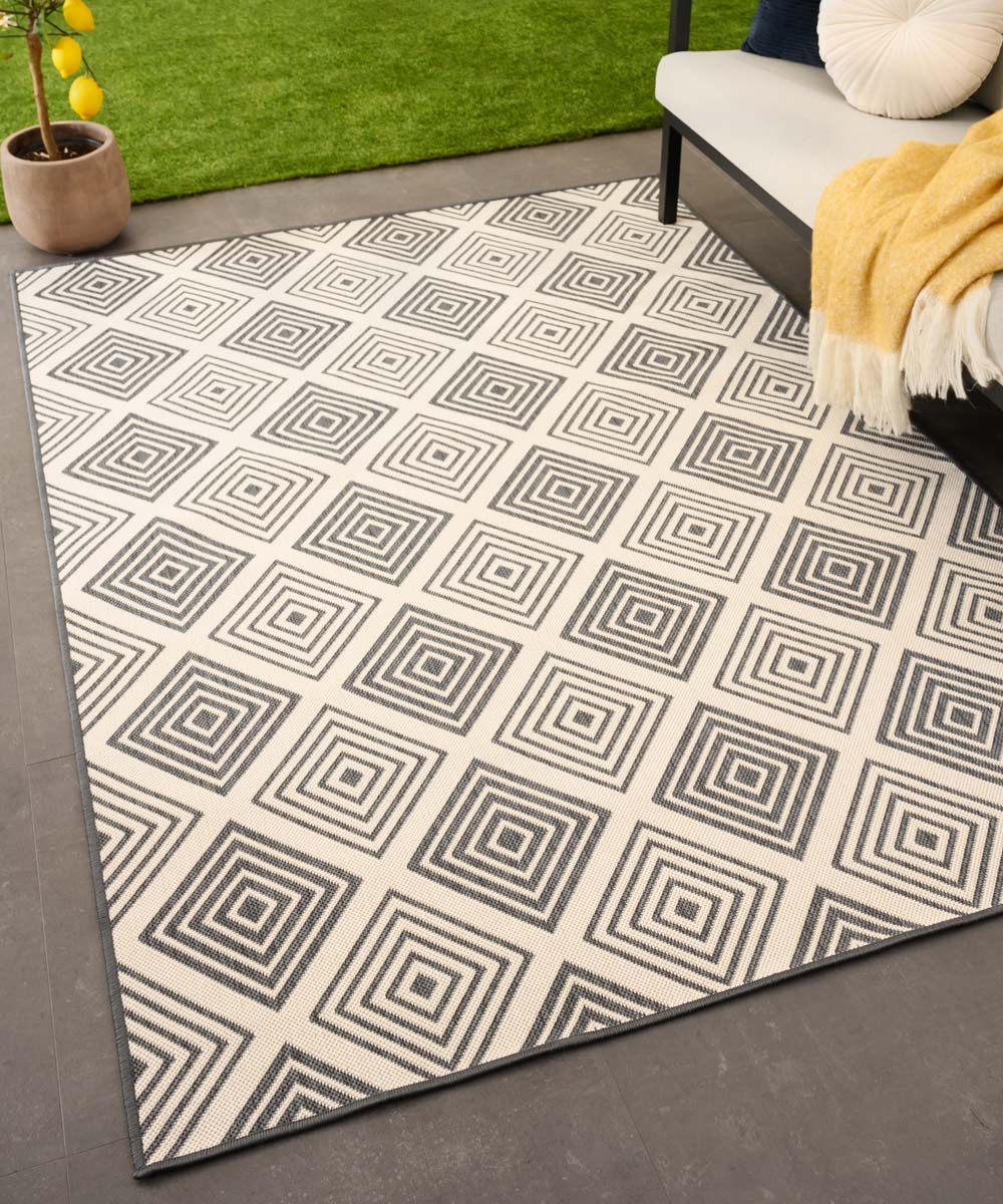 Tapis extérieur losanges - Flip Gem gris Tapis extérieur losanges - Flip Gem gris