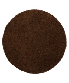Tapis Rond poils longs Shaggy Trend - marron - overzicht, thumbnail