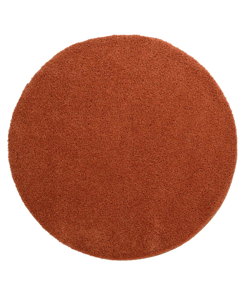 Tapis Rond poils longs Shaggy Trend - terracota - overzicht Tapis Rond poils longs Shaggy Trend - terracota - overzicht