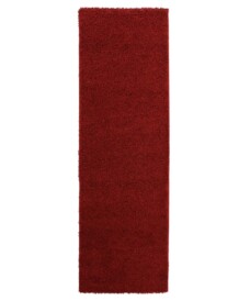 Tapis de couloir poils longs Shaggy Trend - rouge - overzicht, thumbnail