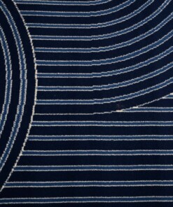 Tapis japandi - Ease Akira bleu foncé