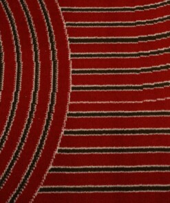 Tapis japandi - Ease Akira rouge - close up