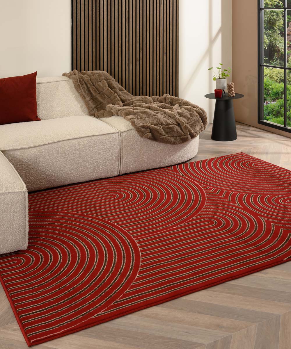Tapis japandi - Ease Akira rouge Tapis japandi - Ease Akira rouge