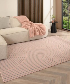 Tapis japandi - Ease Akira rose poudré
