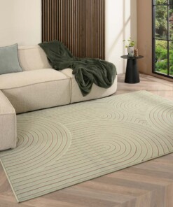 Tapis japandi - Ease Akira vert tendre