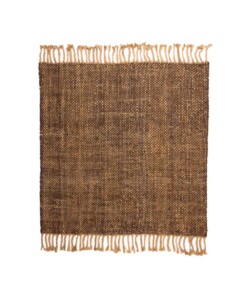 Tapis jute​ carré - Chunky marron/naturel - overzicht