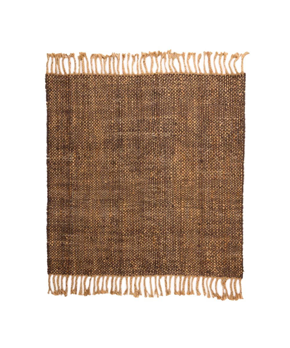 Tapis jute carré - Chunky marron/naturel - overzicht Tapis jute carré - Chunky marron/naturel - overzicht