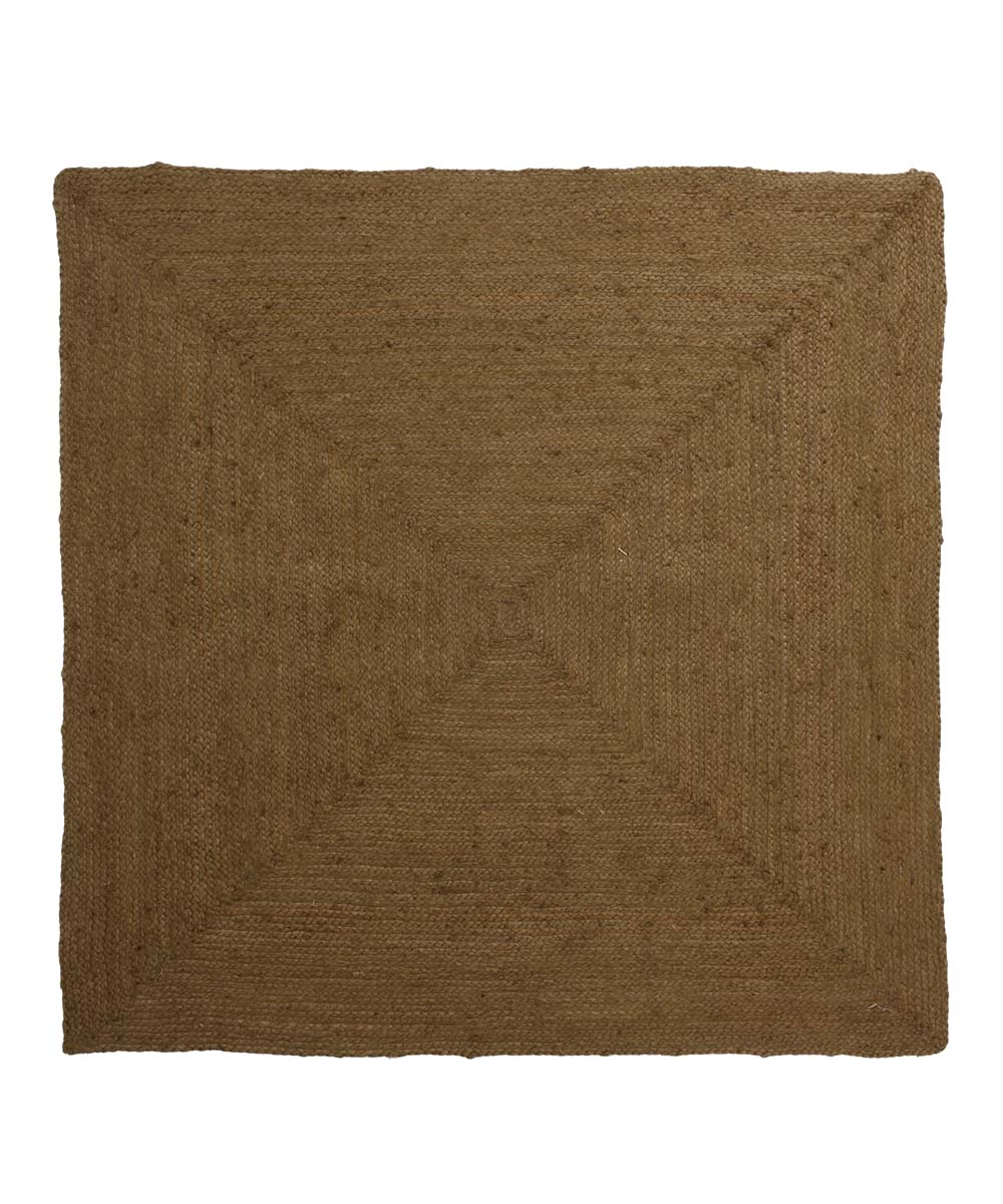 Tapis jute carré - Pure vert olive - overzicht Tapis jute carré - Pure vert olive - overzicht