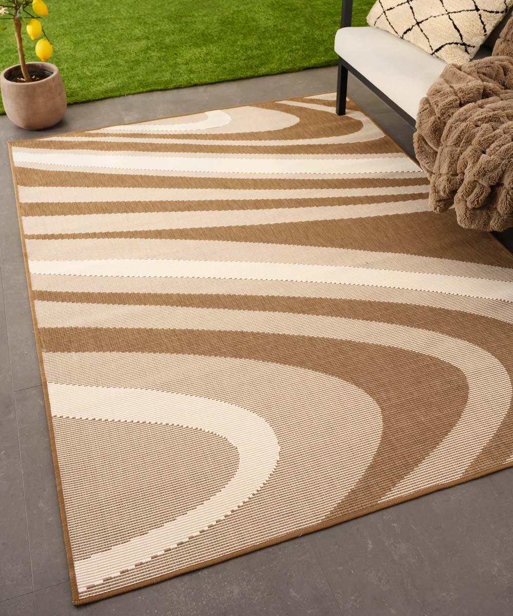 Tapis extérieur moderne - Flip Saturn brun clair Tapis extérieur moderne - Flip Saturn brun clair