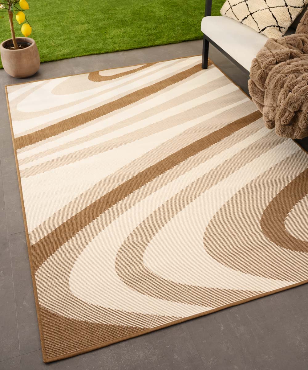 Tapis extérieur moderne - Flip Saturn brun clair Tapis extérieur moderne - Flip Saturn brun clair