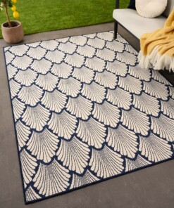 Tapis extérieur moderne - Flip Scale bleu foncé - sfeer