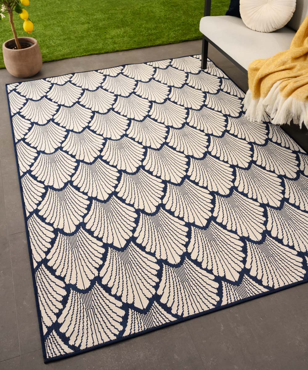 Tapis extérieur moderne - Flip Scale bleu foncé - sfeer Tapis extérieur moderne - Flip Scale bleu foncé - sfeer