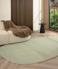 Tapis forme organique - Ease Pebble vert tendre