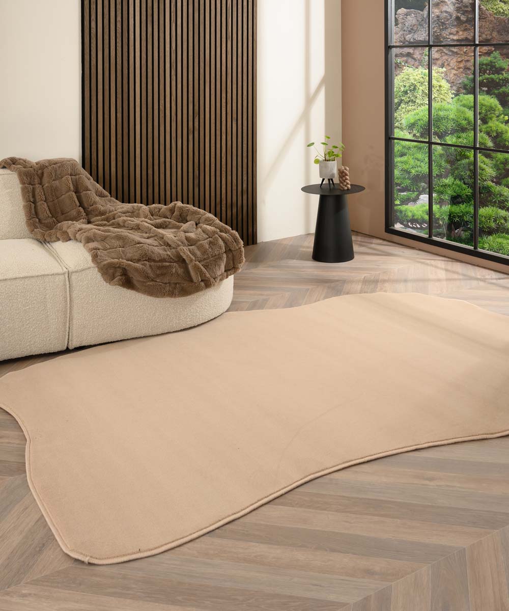 Tapis forme organique - Ease Flow beige Tapis forme organique - Ease Flow beige