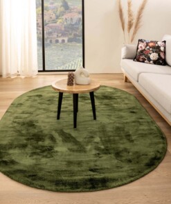 Tapis viscose ovale - Glamour vert - sfeer
