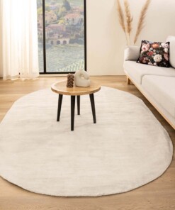 Tapis viscose ovale - Glamour blanc - sfeer