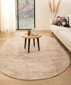 Tapis viscose ovale - Glamour beige - sfeer