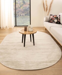 Tapis viscose ovale - Glamour ivoire - sfeer