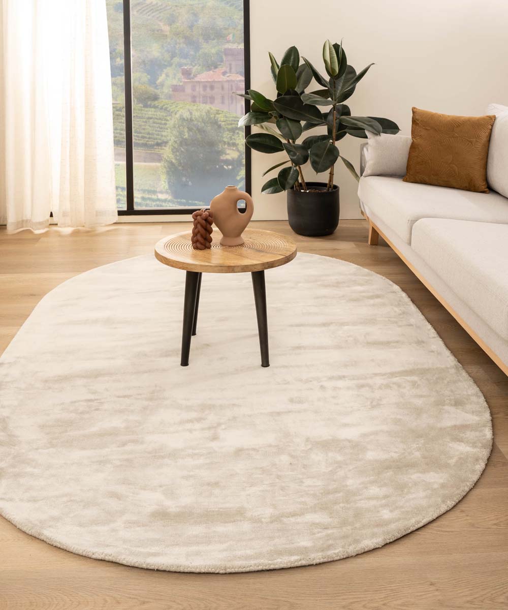 Tapis viscose ovale - Pearl ivoire - sfeer