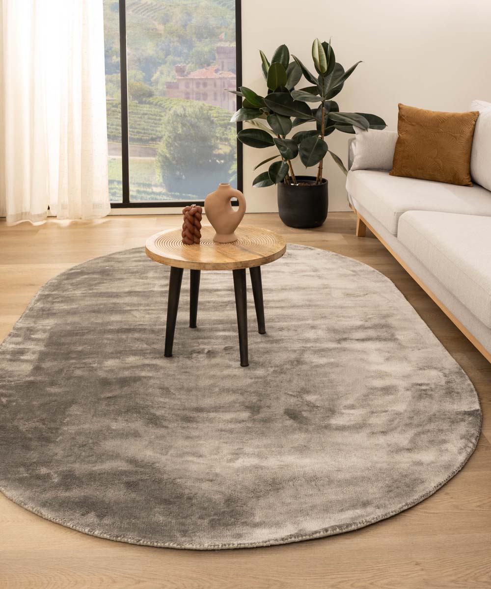 Tapis viscose ovale - Pearl argent - sfeer