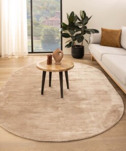 Tapis viscose ovale - Pearl beige - sfeer